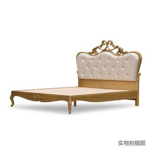 1.5米双人床主卧奢华婚床桦木8.米皮具艺 8975乡村家欧1式 美式 DSG