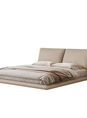 朵悬浮床床代轻奢现TXW意简约主卧床复古式极简耳婚床皮艺床