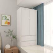 实木钉边制飘窗衣柜榻榻米儿童柜挂衣经济型卧室衣橱户小TUG型收