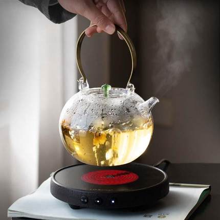 冬天围炉煮茶壶端大647容量璃壶耐玻炉高温电陶高烧水壶泡茶专用