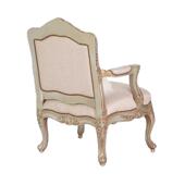 法式 复古旧实木沙s125椅餐椅书椅美式 雕做花发休闲布艺单人沙椅发