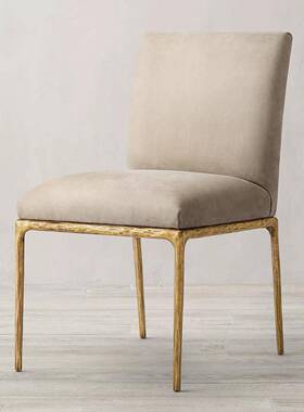 R意式极现代简YC2024-2奢椅子H原单锻打布艺餐轻椅家用美式成人带