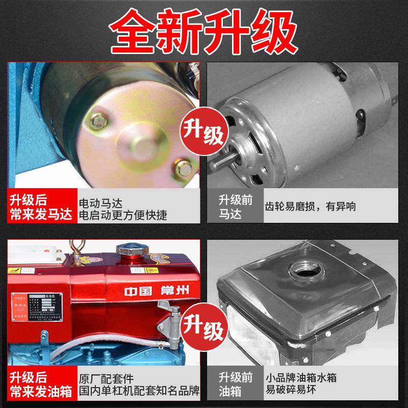 单缸柴机州R175【6175R180小常型68匹马力水冷发动机拖油拉机电农