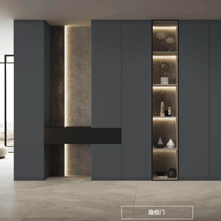 莫干607山尚雅世家实木多层室面板零度无漆内平隐形门衣开橱柜木
