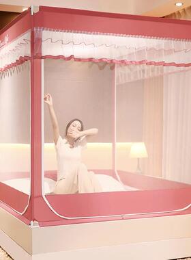 2025夏季新款摔花边款外穿杆坐床蚊三开门240605全帐底宝宝防室卧