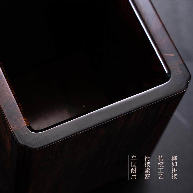 中实九千年笔木笔筒办公室桌面件老板创收纳盒意简约现代摆式书桌