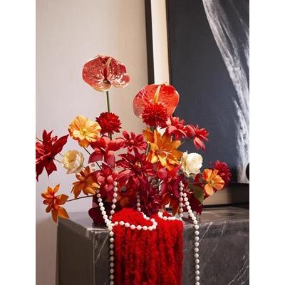 排仿真花排花束咨询客服装饰花艺订支架茶几床头装饰结婚婚台礼花