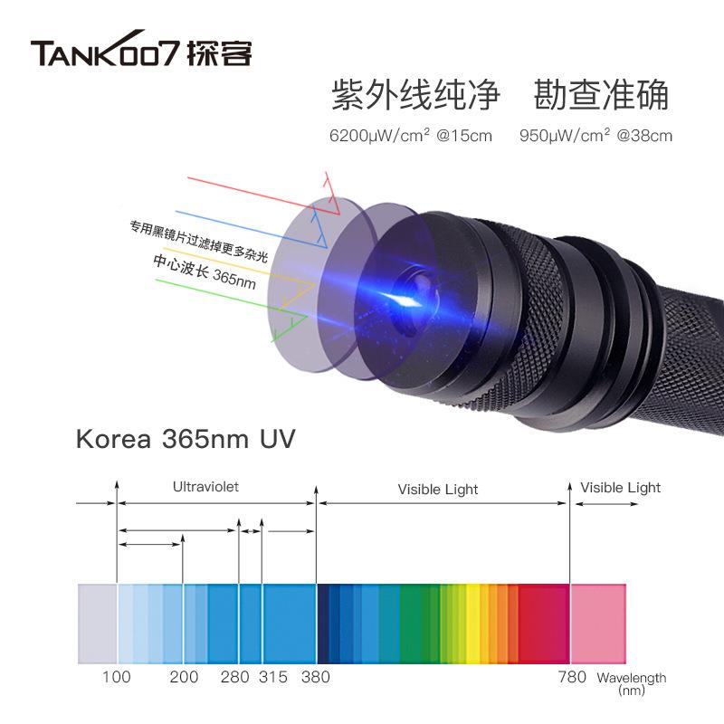 CI02客C测I02蓝刑侦工具套装红紫橙绿橙白光匀光手探电筒led灯勘