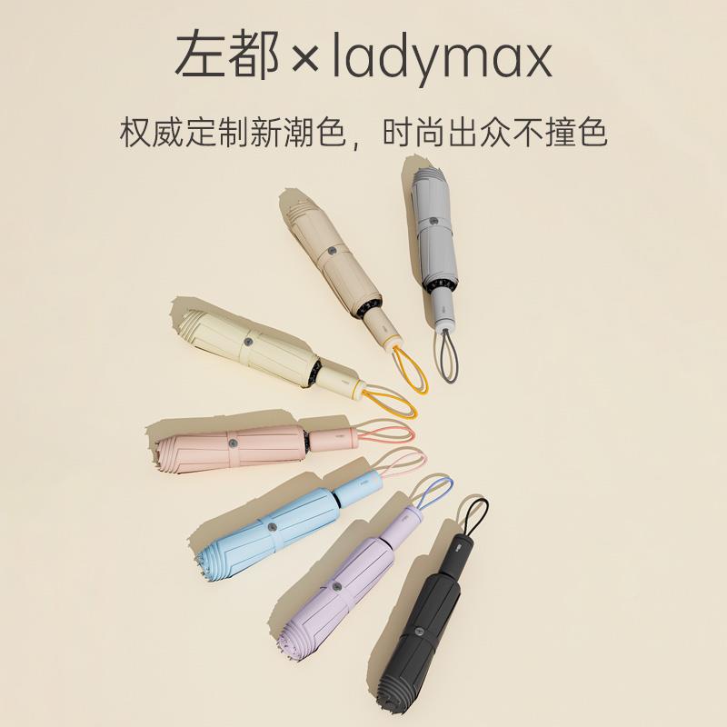 号晴两用雨伞女士省雨力简三672约加叠厚抗风折反向收伞