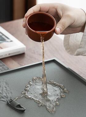 天然乌金石茶盘家用现海代简整块2025档L368茶台约石头石高盘茶托