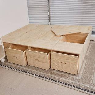 箱榻榻米686柜木箱拼床飘整窗收纳实木箱大号卧室储物小户型可坐