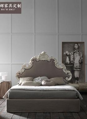 欧式床双实人床主卧华婚法式木雕花56443床公主床宫廷豪华别墅奢大床床