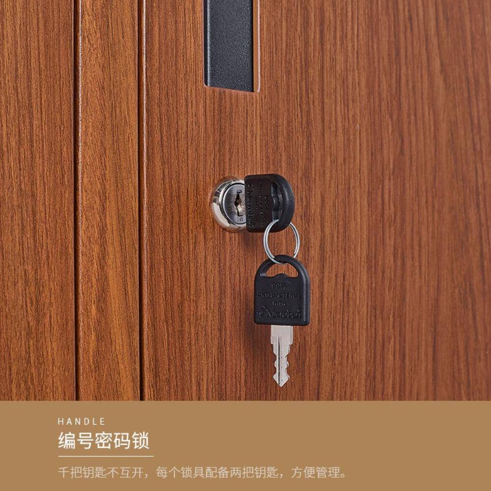 木纹案柜子转印公室铁档ssw-9898皮柜仿木书柜办落地柜透明矮柜拆