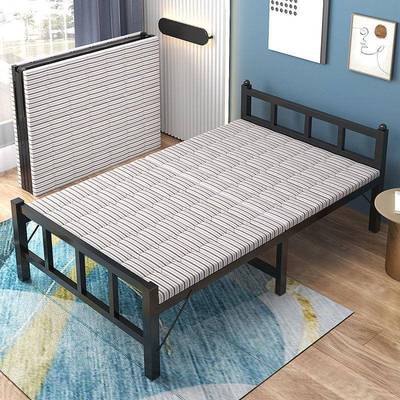 折叠床单人床简易午休床人儿童成家用室硬板出卧屋经济租型木ONV