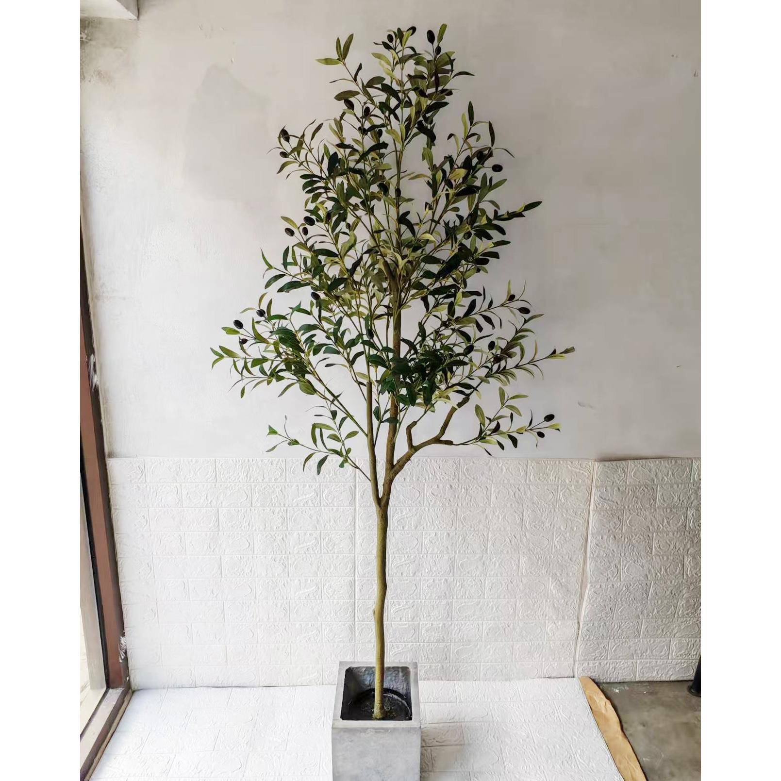 仿真橄榄盆栽跨境可拆装客厅盆店面装饰室2220987绿植假树盆景树