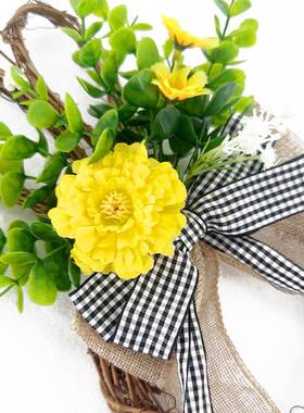 光亚马逊质环欢迎门A13147牌门挂花圈家居木装饰挂件led灯镂空花