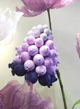 橱婚庆道具真路引花婚礼舞台布置装饰窗纸花丝JCI罂粟纱花网花仿