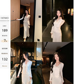 女立体肌理感罩衫 1XTWO智性美学 气质优雅木耳边针织小开衫 上衣