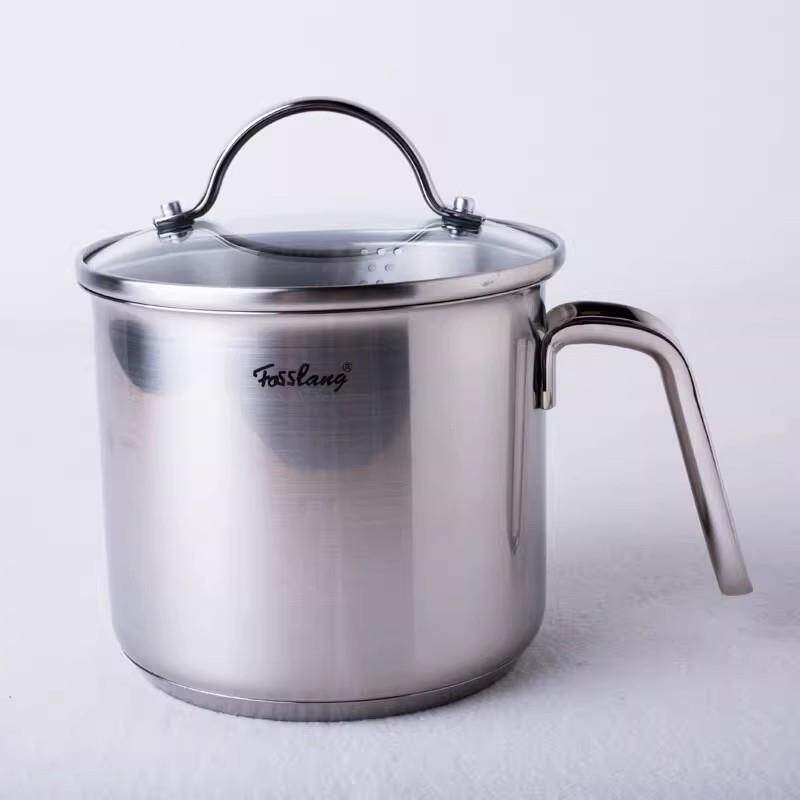 出口订单18/10不锈钢奶锅热牛奶豆浆凉水壶复合底奶壶1.5L茶壶