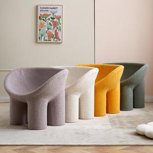 北欧设计师大象腿椅子网红民宿单人休闲阳台沙发现代简约户外凳子
