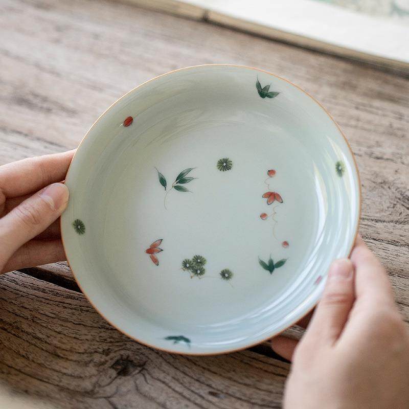 仿古青仿古壶承陶瓷圆形茶点盘瓜果盘茶席配件多用盘子壶承,收纳整理,烫衣板及配件,淘宝优惠券,粉丝福利购,淘宝优惠卷
