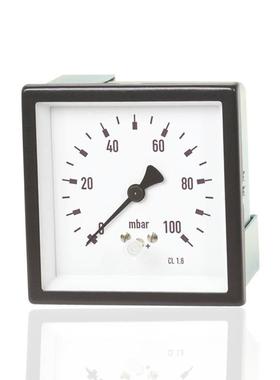 四方型膜盒微压表轴向织染机设备烧毛机用YESF-144Z100mbarG1/2