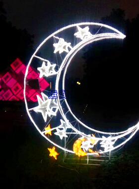 仿真动物LED发光月亮景观造型灯公园楼盘装饰灯光节海洋布置灯具