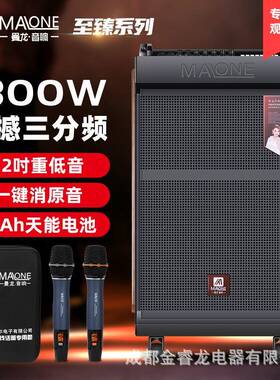曼龙M8712三分频移动音响广场舞便携式K歌娱乐教学流浪歌手音箱