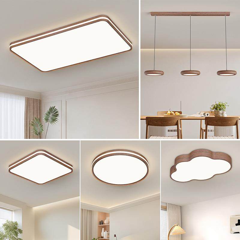 新中式吸顶灯胡桃木纹客厅大灯长方形简约现代全光谱护眼卧室灯,纺织面料/辅料/配套,纺织机械配件,淘宝优惠券,粉丝福利购,淘宝优惠卷