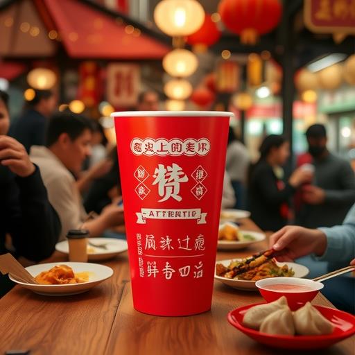 一次性钵钵鸡串串桶打包专用纸杯纸桶打包盒撸串国潮风工厂