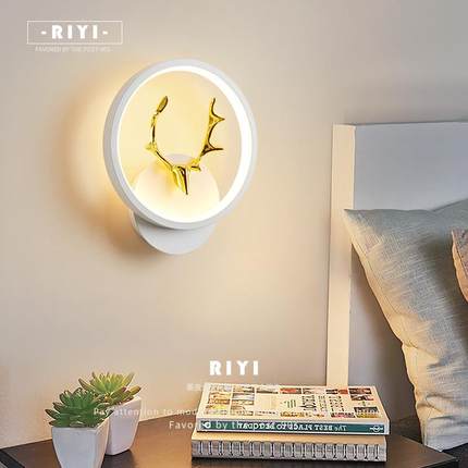 壁灯卧室床头墙壁灯北欧led客厅现代简约背景灯创意走廊过道灯具