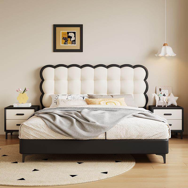 法式奶油风儿童床男孩泡芙青少年单双人现代简约真皮艺储物软包床,纺织面料/辅料/配套,纺织机械配件,淘宝优惠券,粉丝福利购,淘宝优惠卷