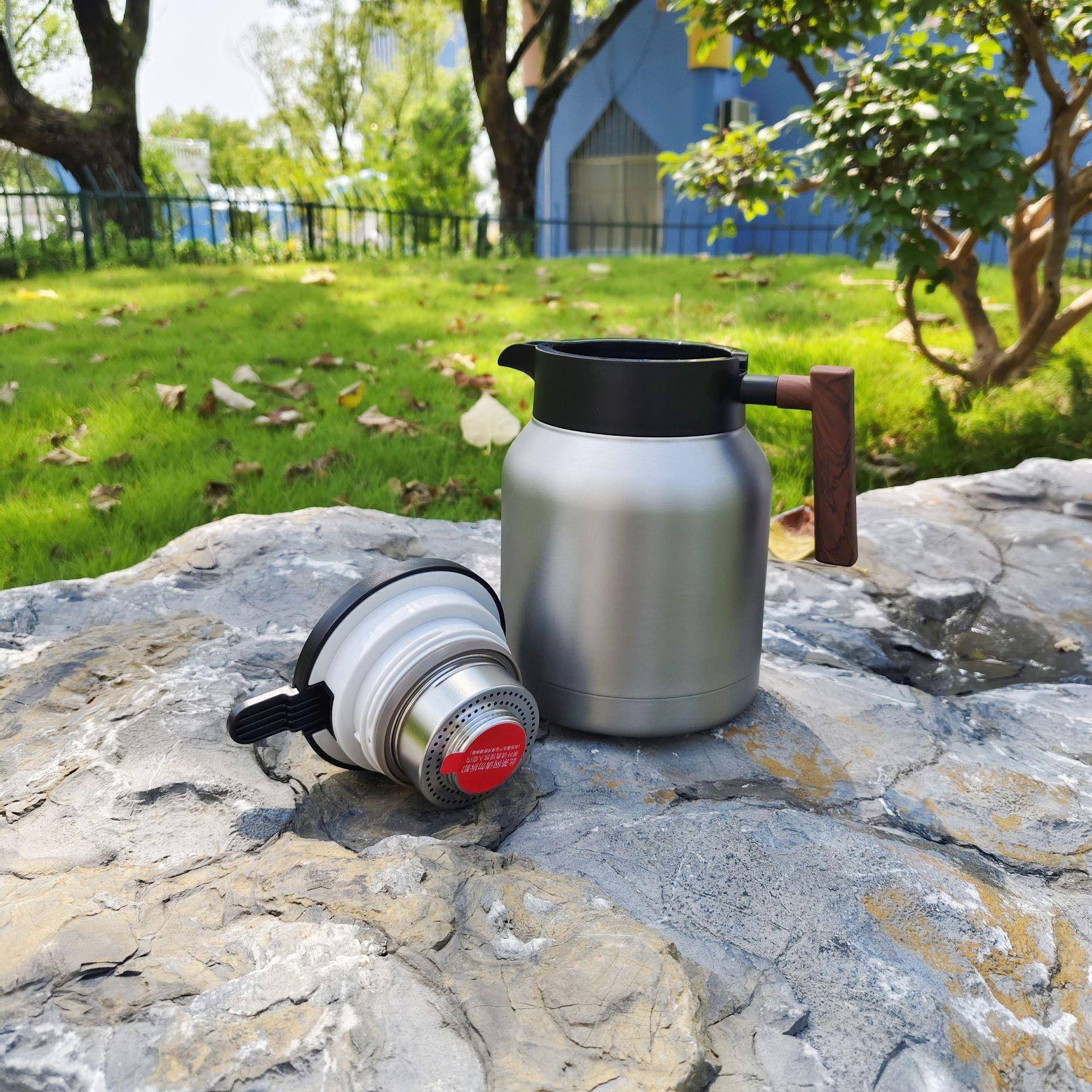 商务大容量层316不锈钢闷陈茶壶皮便老白茶双泡茶壶携RFA手柄保温
