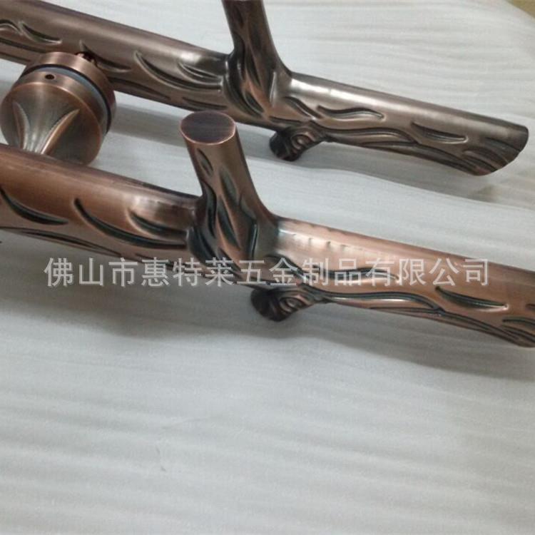 中大门拉把手VBA复创意异形古铜树古枝玻璃酒店门式手别墅实木门