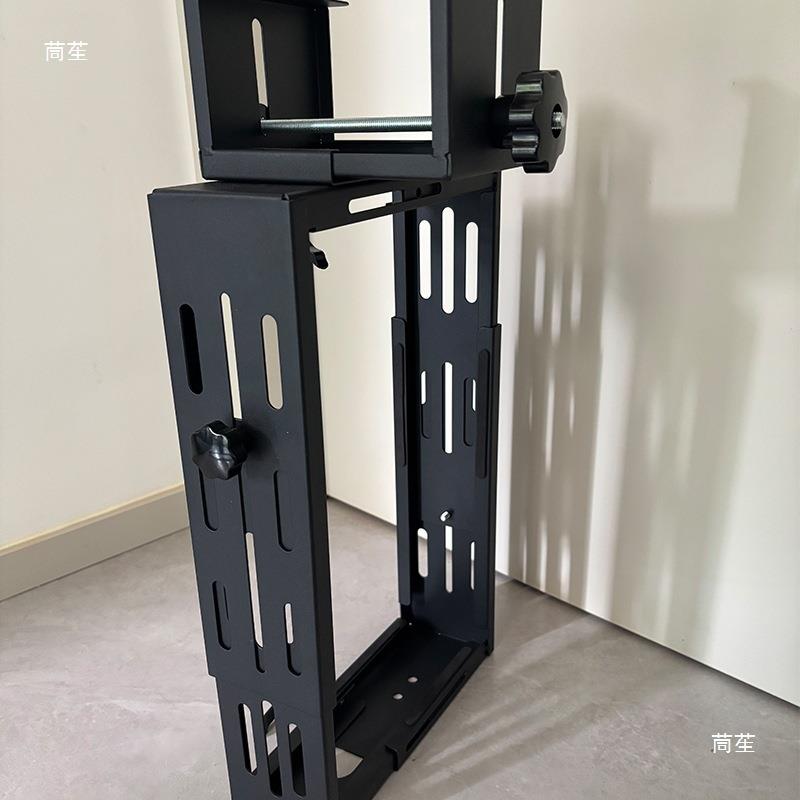 升降桌悬挂主机托简打快免孔50559机箱托易架中型装电脑主机挂架