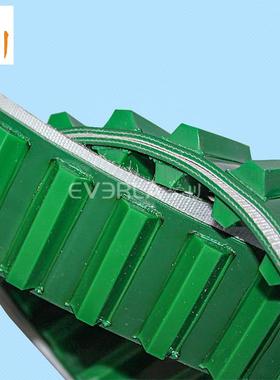 C绿色VC输送带加导条防跑偏P传输带防流水线提升无品牌/带PV传送