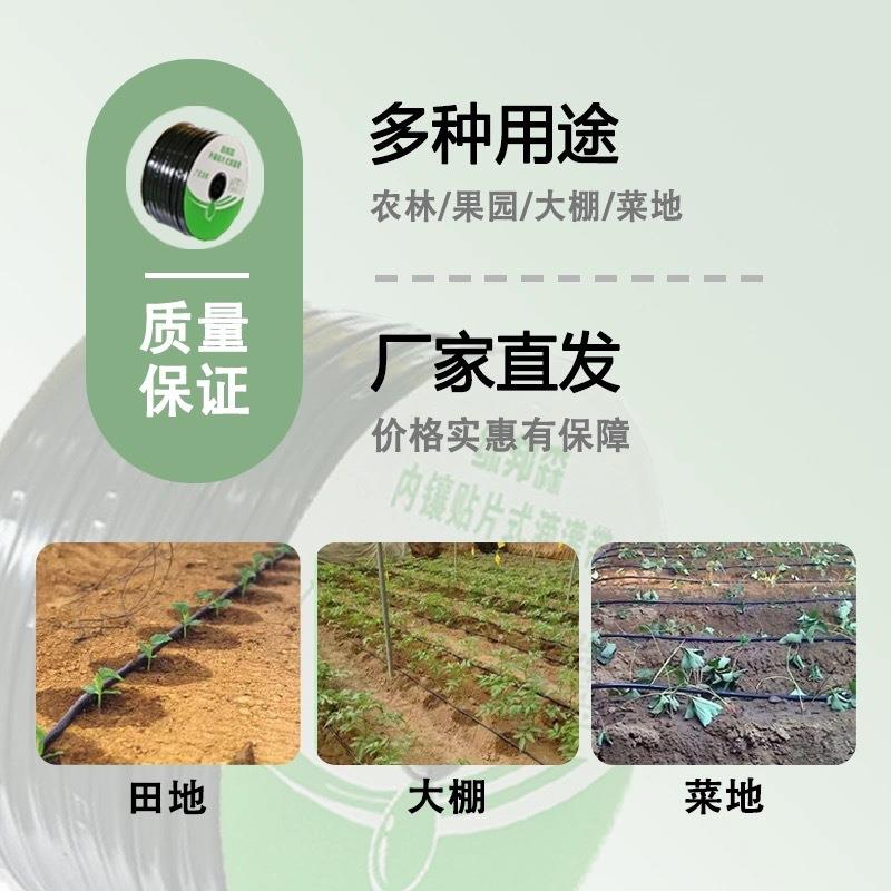 滴灌带农用滴灌管滴水管孔双贴PGU片式款滴灌带双滴孔灌带新大棚