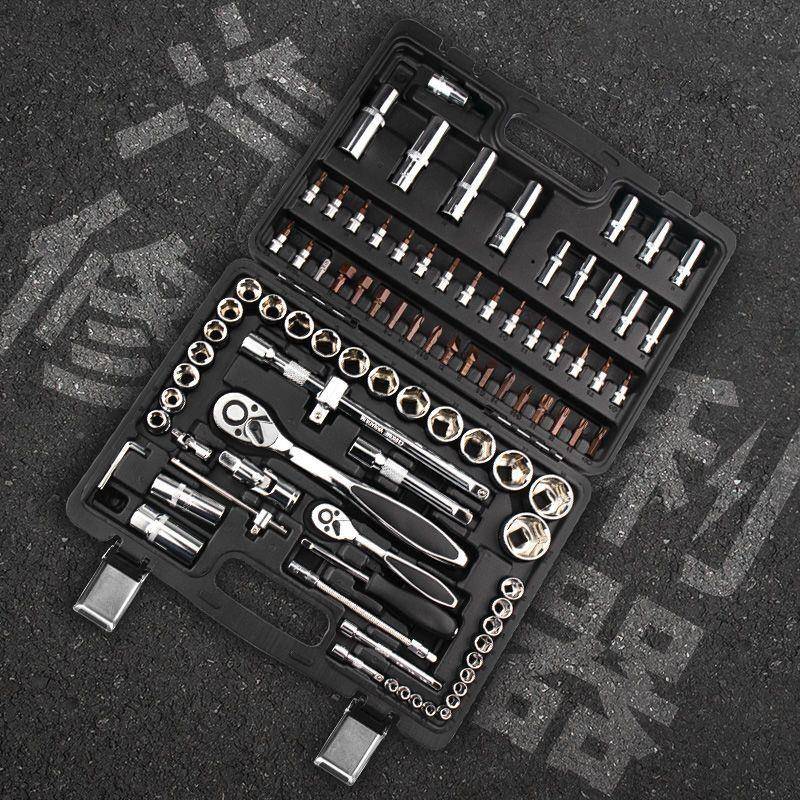 开小DMJ飞筒棘轮扳手组合套装汽车维修工装具修套车汽修工具套拓