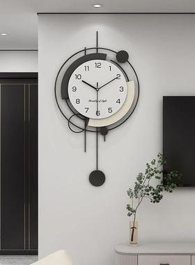 大钟气挂墙时钟客厅202表ITD5风轻奢关新款感德国玄现代钟挂客厅