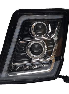 龙X300成0前大灯总左右德前照灯改装流水L转73933向全ED大灯陕汽