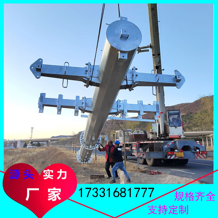 10kV双回路热镀锌钢管杆图纸