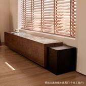 户榆外实木长条凳商UFY业复街风景休闲椅古老木长条椅子商场区歇