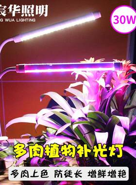 2815桌新款30植物台灯红蓝全光LEWD谱植物生长灯面夹子式补光灯
