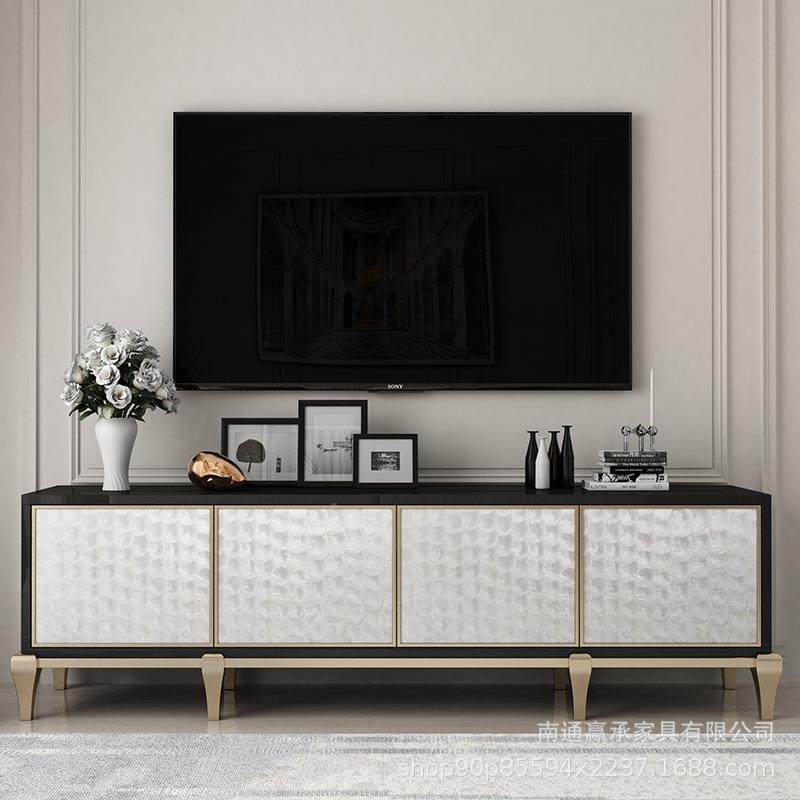 美式实木电视柜现代奢客厅贝壳加高视柜电茶几组合款烤ADZ漆储物,鲜花速递/花卉仿真/绿植园艺,其它园艺用品,淘宝优惠券,粉丝福利购,淘宝优惠卷