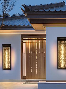 太阳能壁灯现代院灯简约别墅大门灯过道走灯廊庭灯户防91566水外超亮