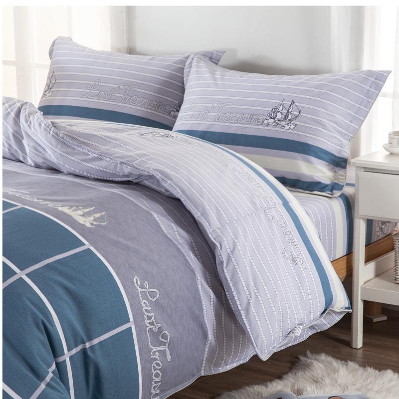 纯棉9130床笠四套件上公主款清新床用品小夏天家用床笠四件轻奢