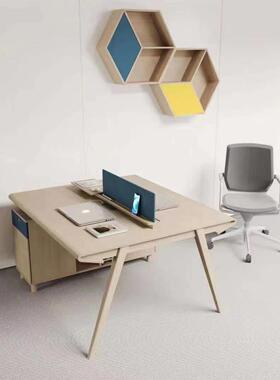 公桌椅组合简现代双人OGY办屏公室家具员工办风工约位2/4人位职员