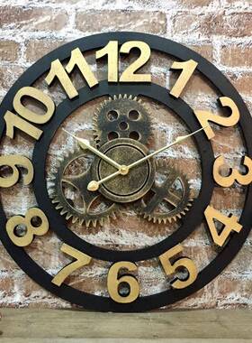 欧式复古意大时钟挂艺创术钟BMP客厅美式挂工业风齿轮钟表法式表