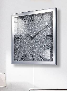新厂款镜面玻璃欧式挂钟奢现代MNT简约装家用时轻尚钟表饰客厅家
