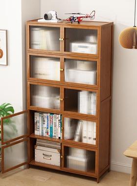 书架置物架落地多家用客厅带靠墙防收纳门尘儿童简易层储VDX物柜